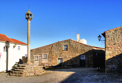 Traditional building against clear blue sky