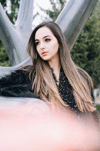 Portrait of beautiful young woman