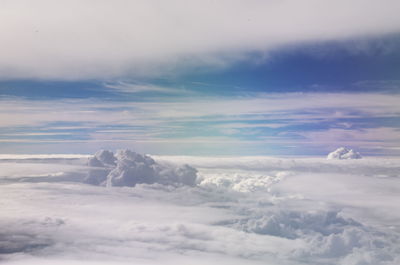 Aerial view of clouds in sky