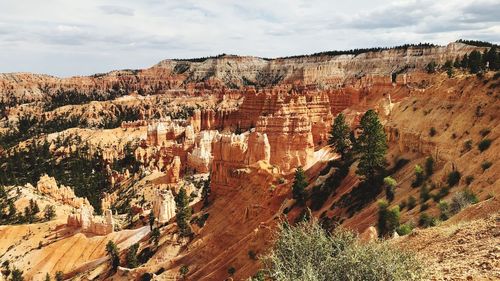 Panoramic view of landscape against cloudy sky