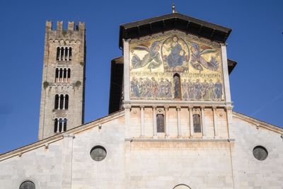 Low angle view of historical building against sky