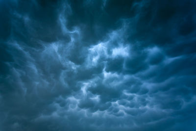 Low angle view of storm clouds in sky