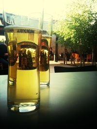 Close-up of drink on table