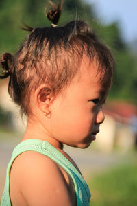 Close-up portrait of cute boy