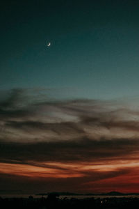 Low angle view of sky at night