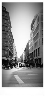 City street against clear sky