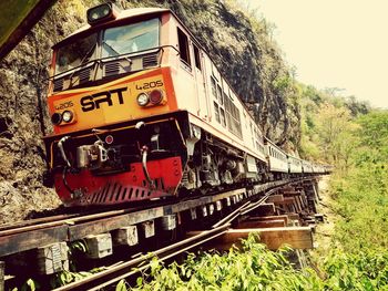 Train on railroad track