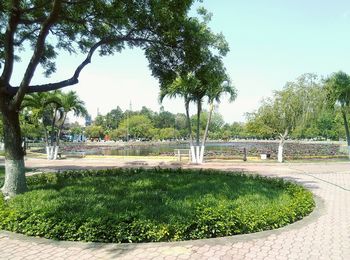 View of park against cloudy sky