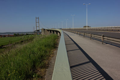 View of bridge against clear sky