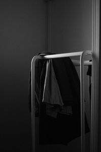 Close-up of empty chair at home