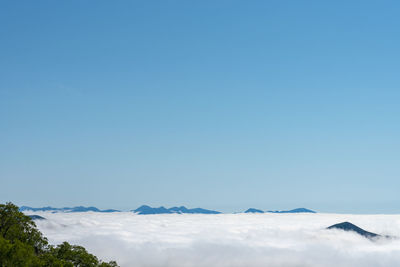 Scenic view of snowcapped mountain against sky