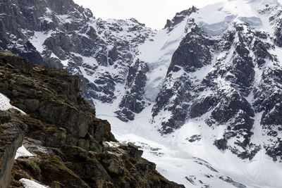 Scenic view of snowcapped mountains