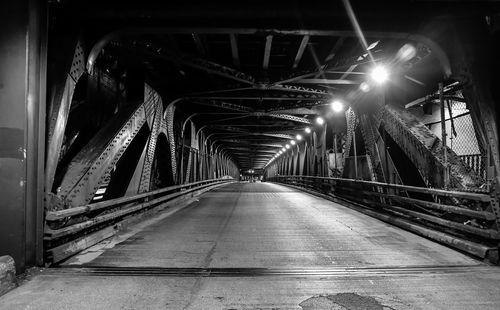 View of illuminated bridge