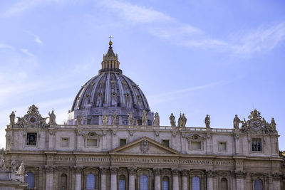 Saint peter basilica against a blue sky - vatican city