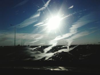 Low angle view of wet sky