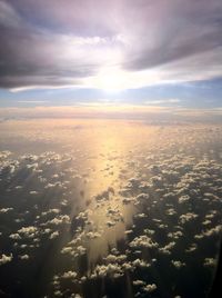 Aerial view of clouds over sea