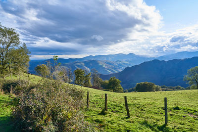 Scenic view of landscape against sky