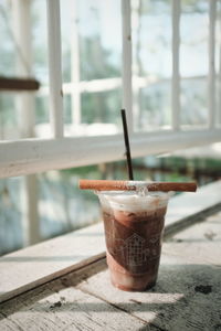 Close-up of drink on table