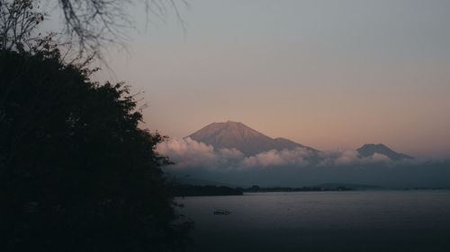 Scenic view of sea during sunset