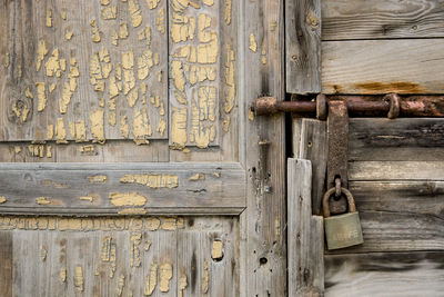 Close-up of closed door