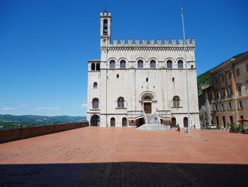 View of historical building against blue sky