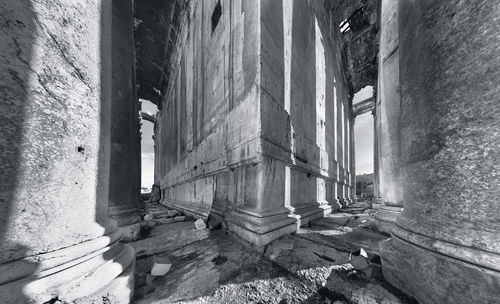 Interior of abandoned building