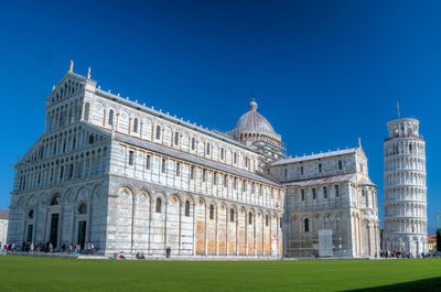 View of historical building against clear sky