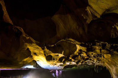 Rock formations in cave