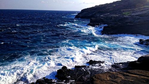 Scenic view of sea against sky