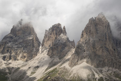 Rocky mountain and cloudy sky