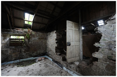 Interior of abandoned building