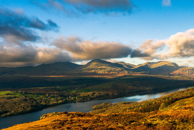 A shot of the peaks over coniston water