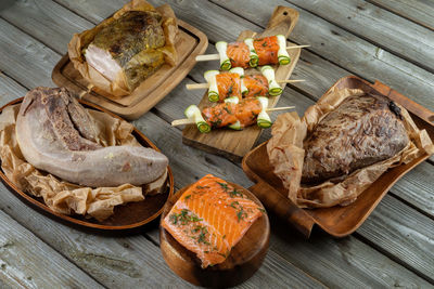 Close-up of food on table