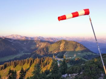 Scenic view of mountain range against sky