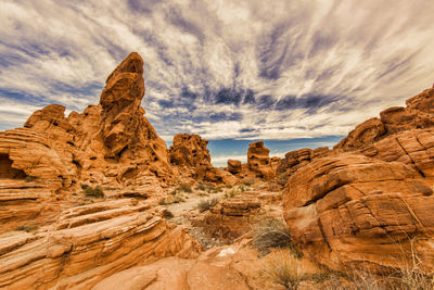 Rock formations in a desert