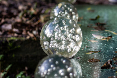 Close-up of crystal ball