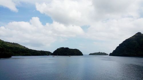 Scenic view of river against sky