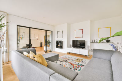 Interior of lavish living room