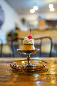 Close-up of cake on table