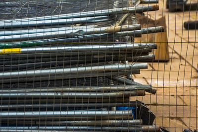Full frame shot of metal structure