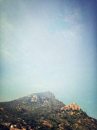 Scenic view of mountains against clear sky