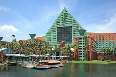 View of buildings in city against sky