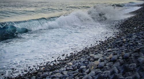 Rocks in sea