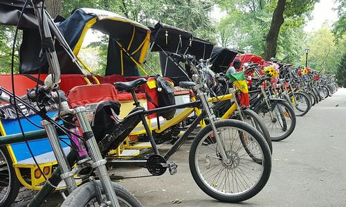 Close-up of bicycle wheel