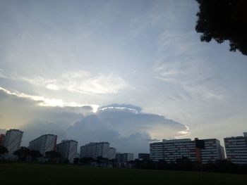 Buildings in city against sky