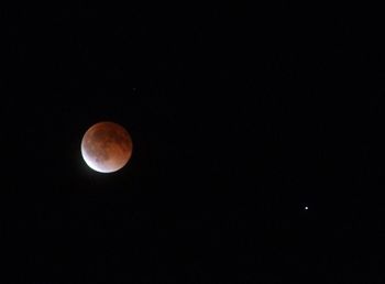 Low angle view of moon in sky