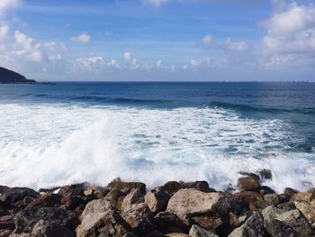 Scenic view of sea against sky