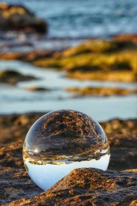 Close-up of crystal ball