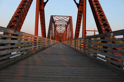 View of suspension bridge