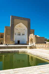 View of historical building against blue sky